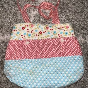 floral multicolor tote bag